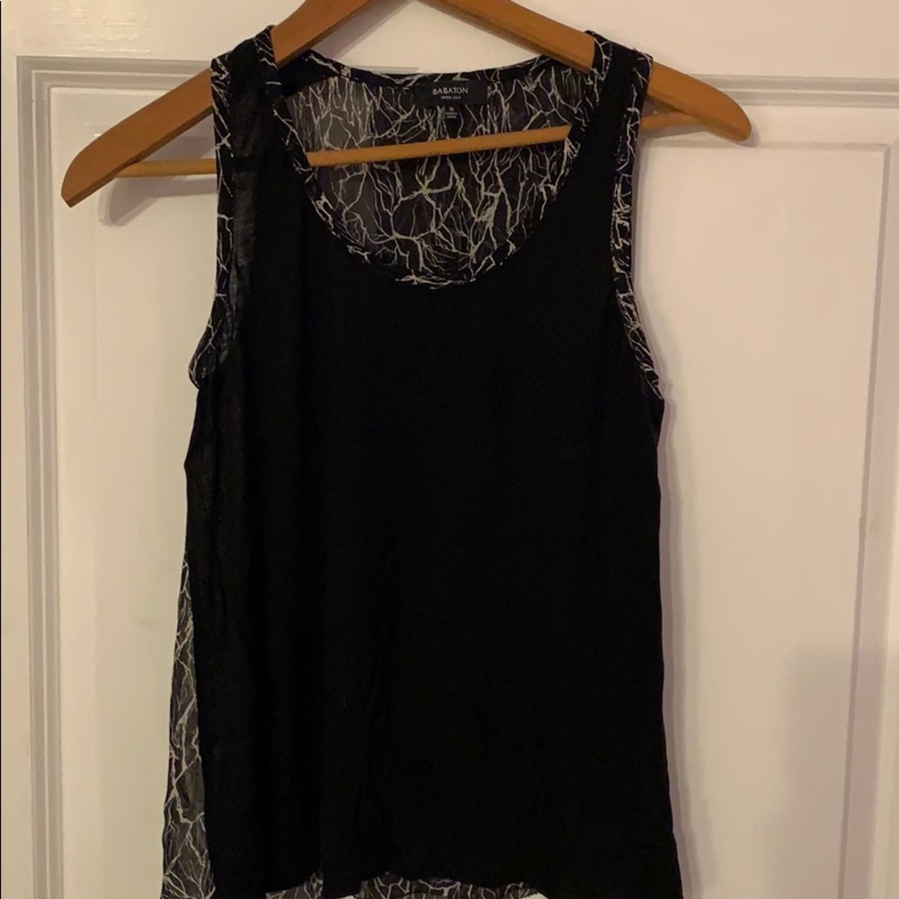 Aritzia Babaton tank tops in both black and cream